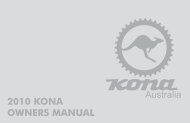 2010 KONA OWNERS MANUAL - Groupe Sportif