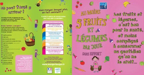 Au moins 5 fruits et lÃ©gumes par jour sans effort - Inpes