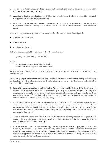 Study of student costs using activity based costing methodology - aair