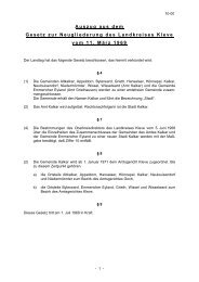 Auszug aus dem Gesetz zur Neugliederung des ... - in Kalkar