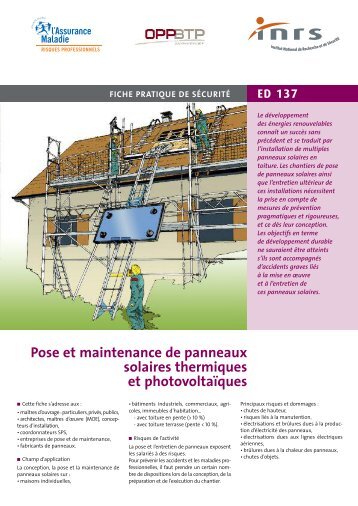 pose et maintenance de panneaux solaires - PhotovoltaÃ¯que.info