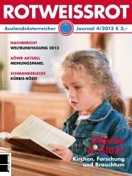 ROTWEISSROT Ausgabe IV/2013 - Auslandsösterreicher-Weltbund
