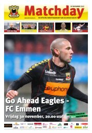 Vrijdag 30 november, 20.00 uur - Go Ahead Eagles