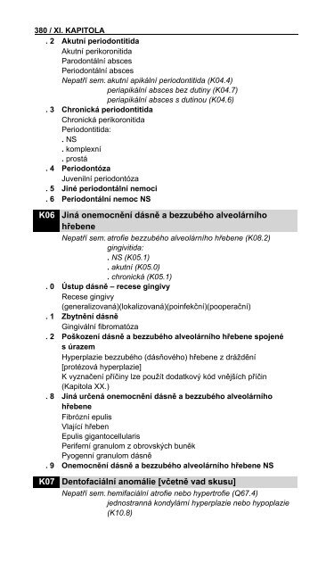 MKN-10 TabelÃ¡rnÃ­ ÄÃ¡st - ÃZIS ÄR