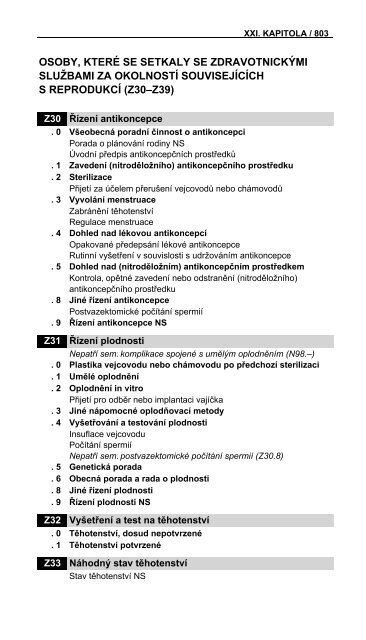 MKN-10 TabelÃ¡rnÃ­ ÄÃ¡st - ÃZIS ÄR