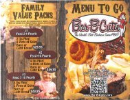 Bar-B-Cutie Menu