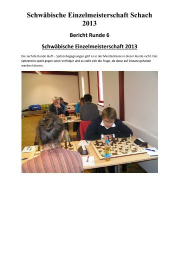 SchwÃ¤bische Einzelmeisterschaft Schach 2013 - Schachverband ...