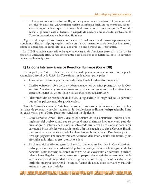 Salud indÃ­gena y derechos humanos. Manual de contenidos - IIDH