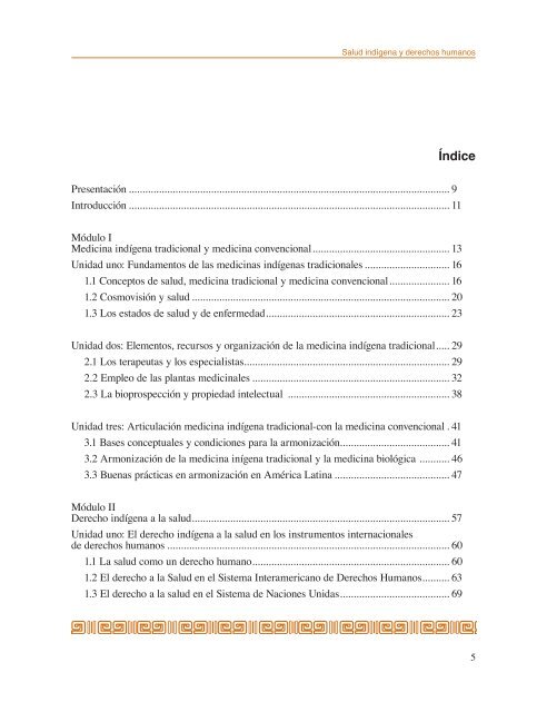 Salud indÃ­gena y derechos humanos. Manual de contenidos - IIDH