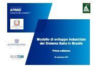 Modello di sviluppo industriale industriale del Sistema Italia in Italia ...