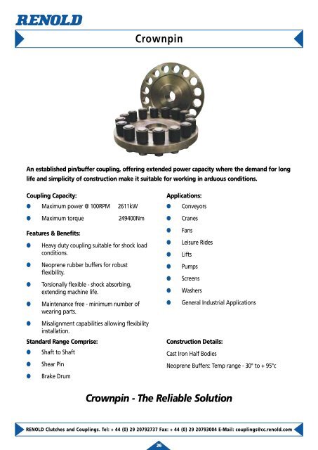 Renold Clutches & Couplings - casa sueca s.a.