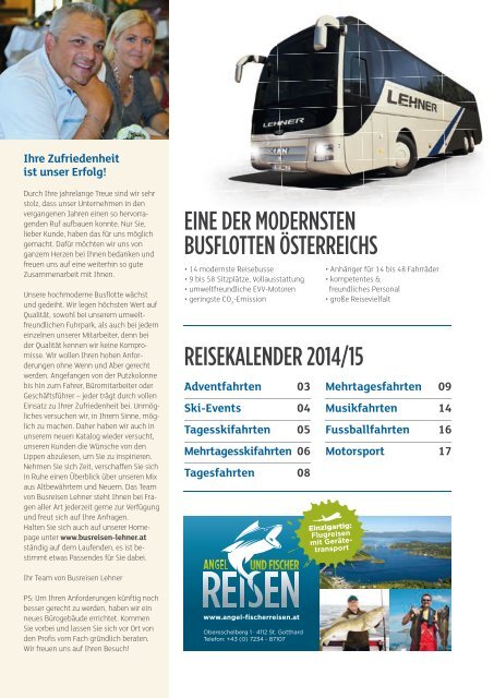 LEHNER REISEN - UNSER REISEKATALOG 2014/15 IST DA!