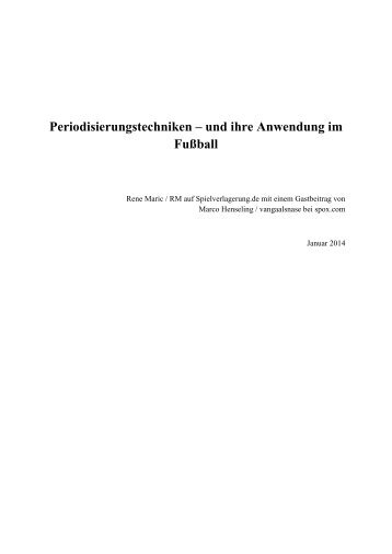 Das Gesamtwerk habe ich übrigens in einer PDF ... - Spielverlagerung