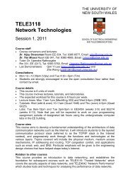 TELE3118 - EE&T Lecture Notes - The University of New South Wales