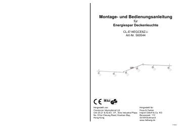 Montage- und Bedienungsanleitung - Hellweg