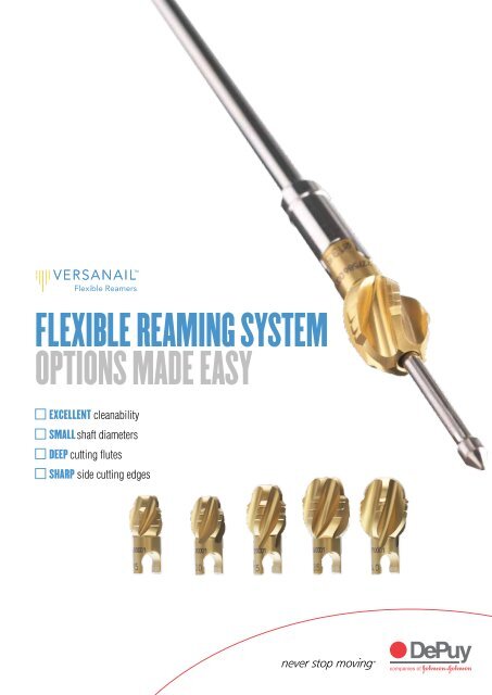 VERSANAIL Flexible Reamers Brochure Biomet