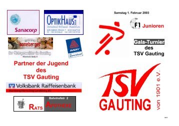 Partner der Jugend des TSV Gauting