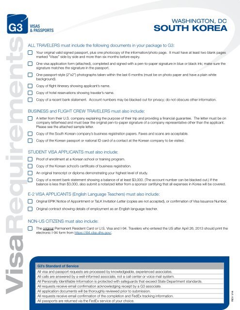 Visa Requirements G3 Visas Amp Passports