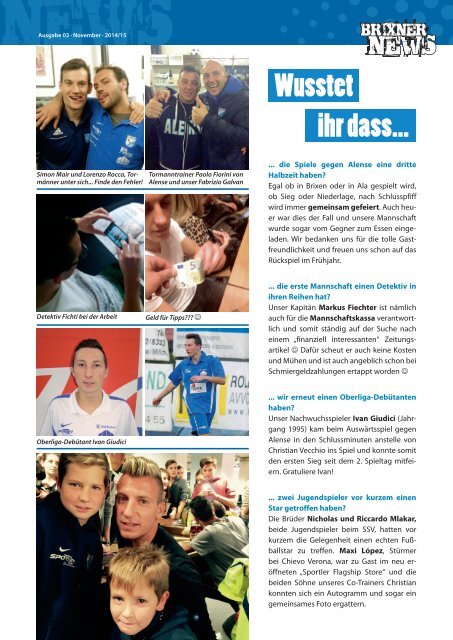 Brixner News, 3. Ausgabe, 2014/15