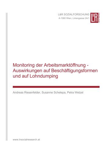 Monitoring der ArbeitsmarktÃ¶ffnung - L&R Sozialforschung