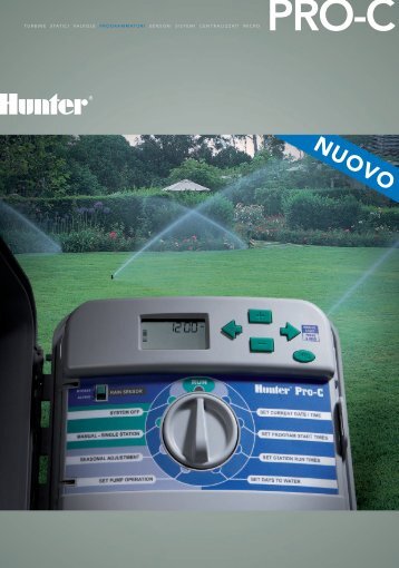 turbine statici valvole programmatori sensori ... - Hunter Industries