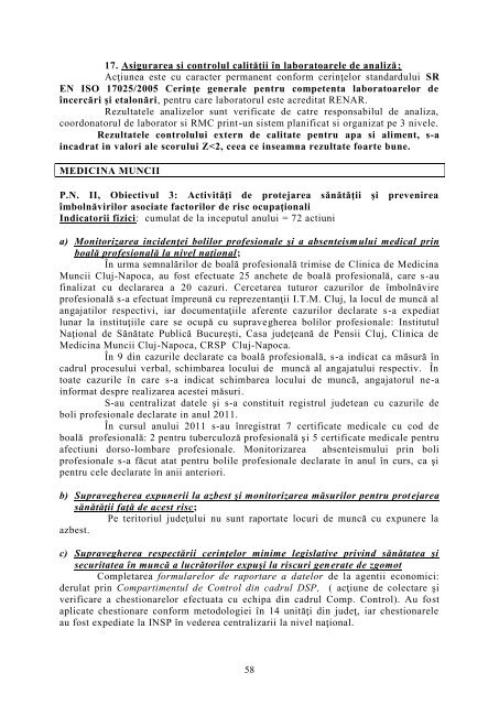 C U P R I N S - Directia de Sanatate Publica a Judetului Cluj