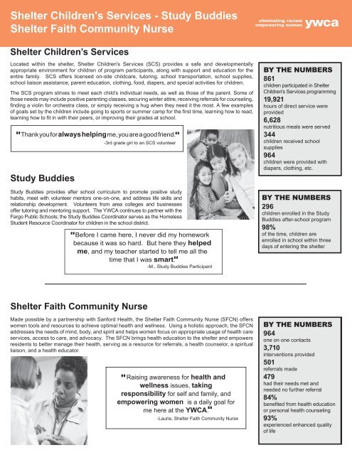 2012 Annual Report - the YWCA Cass Clay