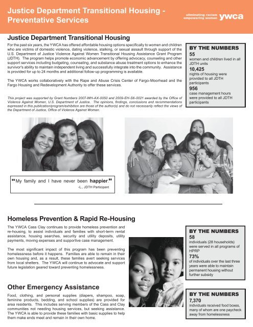 2012 Annual Report - the YWCA Cass Clay