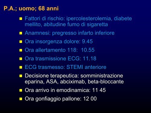 La telemedicina nello STEMI - Anmco