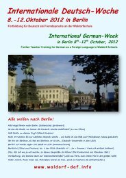Internationale Deutsch-Woche - Waldorf-DaF
