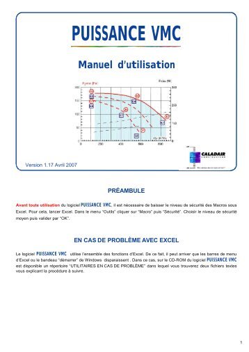 puissance vmc - caladair