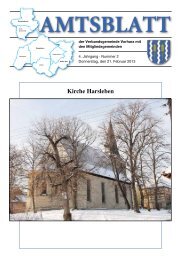 Amtsblatt vom 21. Februar 2013 - Verbandsgemeinde Vorharz