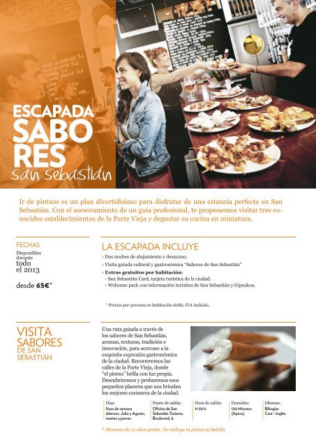 Escapada gastronÃ³mica: San SebastiÃ¡n Sabores