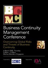 Business Continuity Management Conference - DRI Singapore