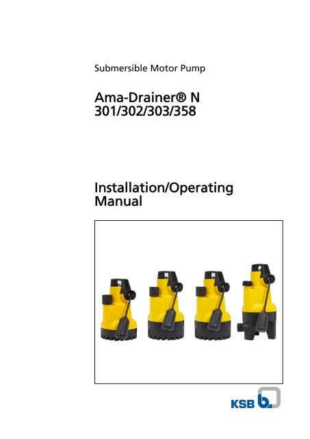 Ama-Drainer N 301/302/303/358 - Anchor Pumps