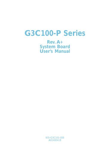 G3C100-Pseriesmanual.pdf - Dfi-itox.com