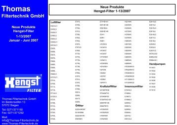Produktinformation - Thomas Filtertechnik GmbH