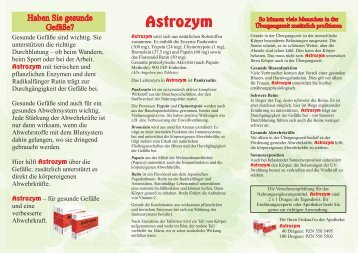 Flyer Astrozym - Pharma-Wellness-Shop