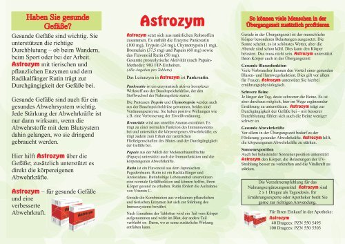 Flyer Astrozym - Pharma-Wellness-Shop