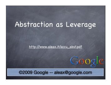 Abstraction as Leverage