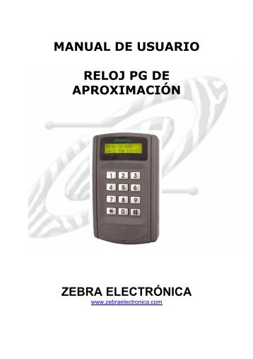 Manual Reloj PG de aproximaciÃ³n.pdf - Zebra Electronica