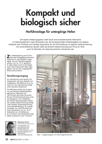 Kompakt und biologisch sicher - M. Roth GmbH & Co. KG