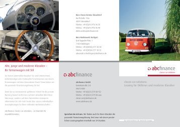 classic-car-solutions: Leasing für Oldtimer und ... - abcfinance