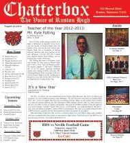 August 2012 Chatterbox - Ruston High School - Lincoln Parish ...