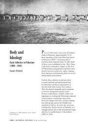 Body and Ideology: Early Athletics in Palestine - Jerusalem Quarterly