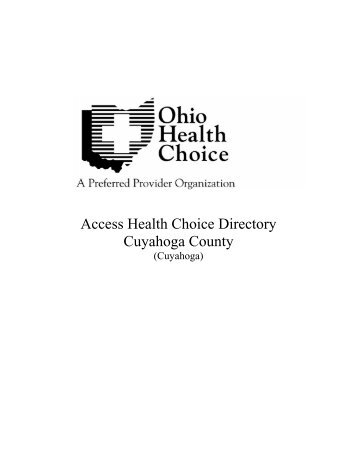Access Health Choice Directory Cuyahoga County - Ohio Health ...