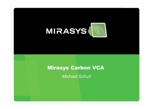 Mirasys Carbon VCA