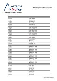 NuPay AEDO Bin List
