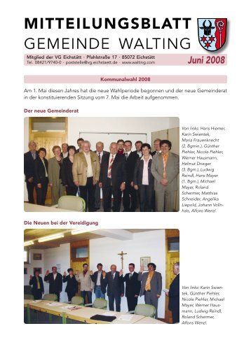 Mitteilungsblatt Juni 2008 - Archiv - Walting