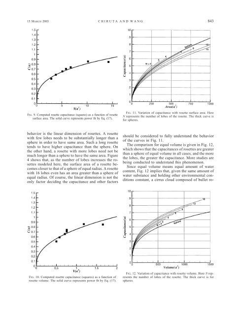 The Capacitance of Rosette Ice Crystals - University of Wisconsin ...